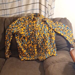 Leopard Print Button Down Shirt